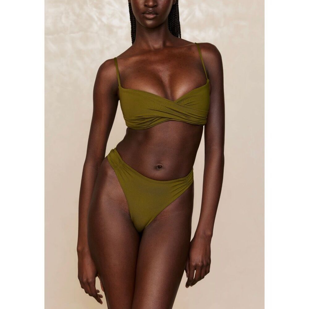 Monday Swimwear Bordeaux Bikini Set | Green in VERY VOLUPTUOUS - Picture 3 of 10